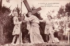 CPA Calvaire of Pontchateau Jesus is load of his cross