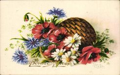 CPA Fantasy Happy New Year Flowers