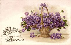 CPA Fantasy Happy New Year Flowers