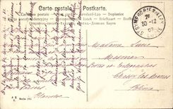 CPA Fantasy Happy New Year Flowers Bird Sledge