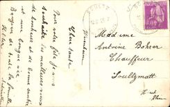 CPA gute Phantasie feiert rosafarbene Blumen