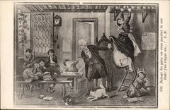 CPA Histoire Lower the eyes or you will lose the sight Bah I in risuqe one (cat cat)