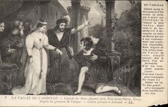 CPA Histoire the valley of Andelle Legende of the two lovers close Saint Pierre the Eure Caliste promised has Edmond