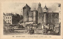 CPA History Old Paris large Chatelet with 18th