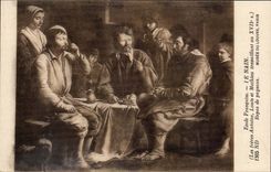 CPA French School the Dwarf Meal the peasant ones (folklore)