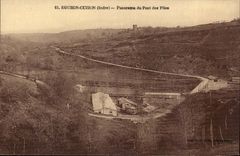 Eguzon Cuzion CPA Panorama of the bridge of the piles