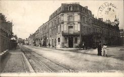 Chateauroux CPA Street Bourdillon and street of the station
