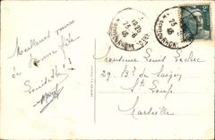 CPA Fantasy pink Wishes Good festival feurs