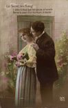 CPA Fantaisie le secret des aveux couple amour