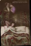 Fantaisie CPA Couple Reverie J'attends de mon aime le retour pour laisser epancher mon coeur