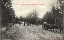 CPA der Krieg in ist Voisges das der Kragen von Chipotte zu gekreuzten Strassen durch Deutschen den Kragen des Todes benennt