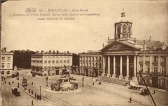 Belgium CPA Brussels Saint Places royal Residence of prince Leopold Eglise Jacques on Coudenberg Statue Godefroid