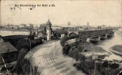 CPA Die Rheinbrucken beiKehl has Rhein