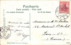 Germany CPA Baden Baden Blick vom Friesenberg