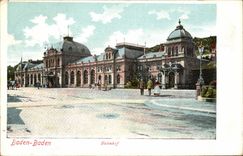 Germany Baden Baden CPA Bahnhof Parks