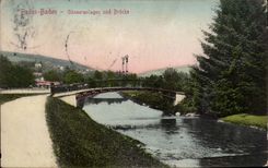 Germany Baden Baden CPA Gonneranlagen und Brucke