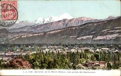 Switzerland Geneva CPA the Mount Blanc seen from of SAconnex