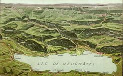 Switzerland CPA Neuchâtel Lake