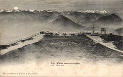 Switzerland CPA Rigi Kulm und die Alpen