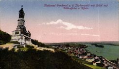 Germany CPA National Denkaml Niederwass put Blidi aud Ruderheim year Rhein