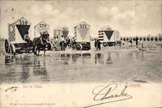 Belgium Ostend CPA On the beach T