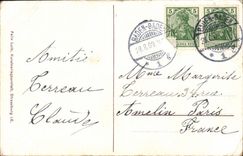 Deutschland CPA Tracten aus Gutach Brautpaar (Folklorekostume)