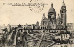 Paris (18th) CPA the Basilica of the Sacring Heart with the monumental staircase