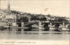 Saint Cloud CPA Vue generale et le pont