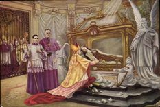 CPA In front of the hunting of St Therese of 'child Cardinal Jesus VICO papal legate