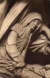CPA Saints of Solesmes Our lady to the shroud