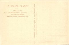 Saint Thegonnec CPA the church the sepulchre Works of Jacques Lespaignol (1702)