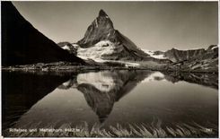 Suisse CPA Riffelsee und Matterhorn 4482m
