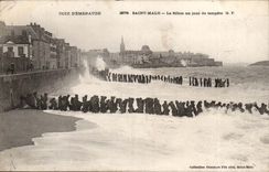 Saint Malo CPA Le sillon un jour de tempete