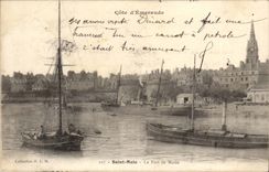Saint Malo CPA Le port de Maree (bateaux)