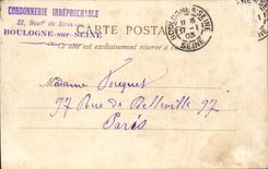 Boulogne auf dem Seine CPA die Dorfhalle