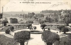 Mortagne CPA Garden of the town hall