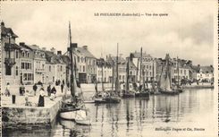 Pouliguen CPA Seen of the quays (boats) (sinning)