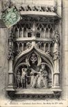 Lisieux CPA Cathedral low Saint Pierre relief of 15th