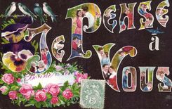 CPA Phantasie die ich muss Sie Hirondelles denke