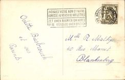 CPA Phantasie Vroolijk Paaschfeest (Blumenstrauss)