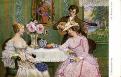 CPA Fantasy J Wischniowsky Alt Wiener Leut (elegant women)