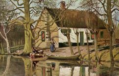 CPA Fantasy House in the countryside (laundrette)