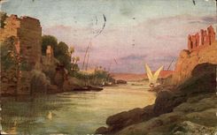 CPA Fantasy elefantine view from Cataract Hotel Italy italia