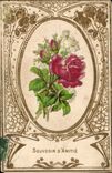 CPA Fantasy Flower (relief) Souvenir of Rose friendship