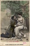 CPA Fantaisie Femme Plaisir d'amour ne dure qu'un moment (couple)