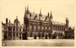 Belgium - Belgien - Belgium - Bruges - Brugge - Town hall - Basilica of St Blood - CPA