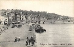 Belgium - Belgien - Belgium - Liege - Luettich - Leopold Bridge Seen on the Meuse - CPA