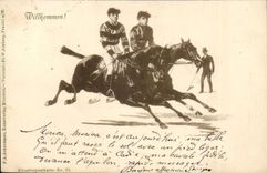 CPA Wilkommen Hippisme Course has horses