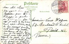 Strassburg CPA Street of Douae and cathedral