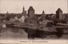 Strassburg CPA EIB den gedectkten Brucken